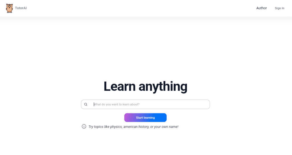 Tutor AI - best AI tool for students for learning