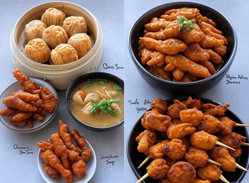 Chinese, Jamaican, South African, and Filipino chicken feet dishes