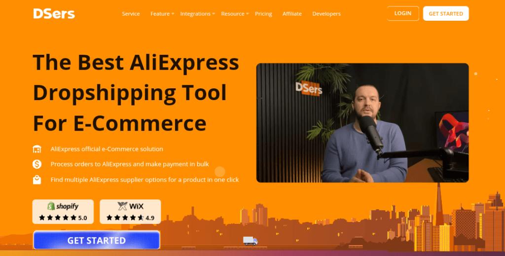 Screenshot of DSers interface showing product mapping and bulk order fulfillment for AliExpress dropshipping.